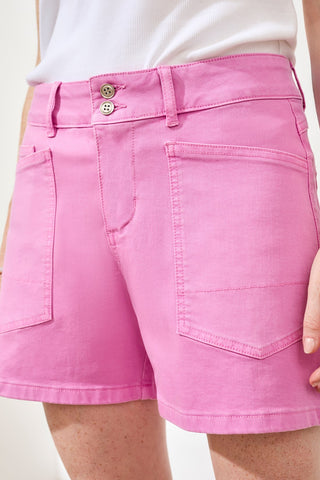 Comfort Stretch Fly Front Shorts-Wisteria