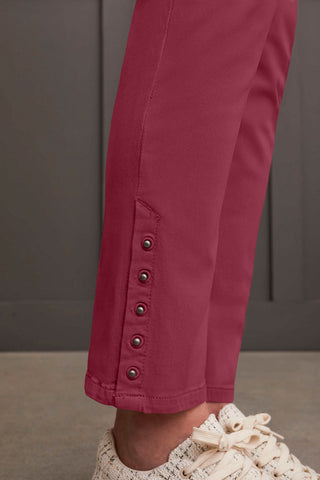 COMFORT STRETCH PULL-ON ANKLE PANT-Bordeaux