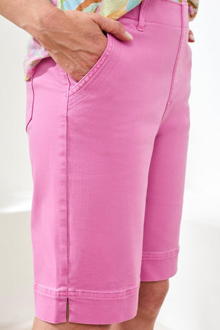 Bermuda En Jean À Enfiler-Orchidée