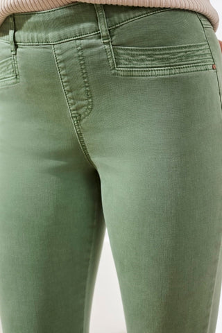 Comfort Stretch Pull-On Slim Leg Capris-Moss