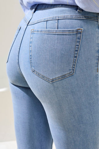 Comfort Stretch Sophia Curvy Hugging Straight Denim-Desertsky