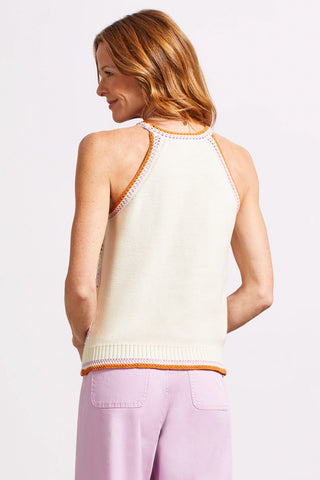 alt view 4 - CROCHET COTTON RETRO SWEATER TANK-Ecru multi