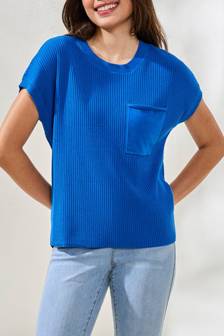Pull Dolman À Manches Courtes Avec Poche-Mer Turque