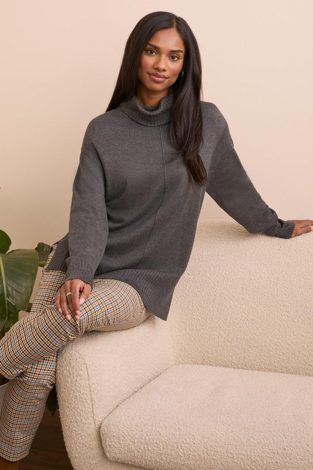 Turtle Neck Sweater With Gold Gun Buckles main image 0