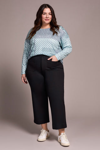 Signature Every Body Ponte High Rise Capri Pants-Black