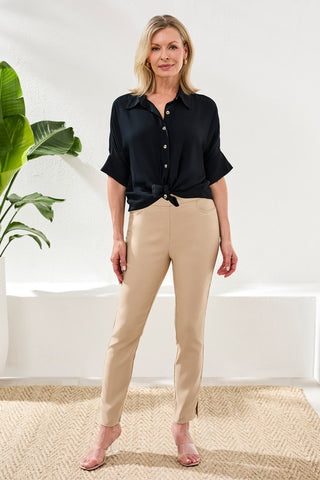 Flatten It® Slim Pull-On Ankle Pants-Beach