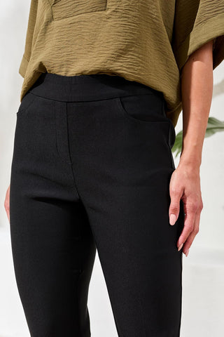 Flatten It® Slim Pull-On Ankle Pants-Black