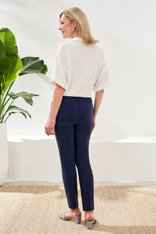 Flatten It® Slim Pull-On Ankle Pants-Jet blue
