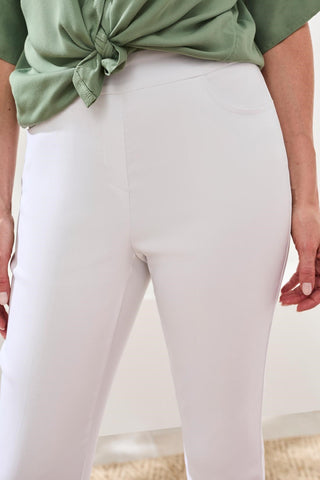 Flatten It® Slim Pull-On Ankle Pants-White