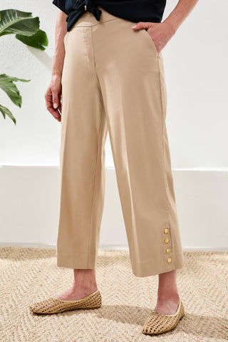 Flatten It® Wide Leg Pull-On Capris Pants-Beach