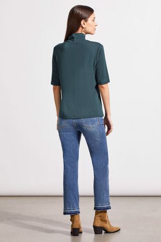 alt view 3 - FRENCH TERRY ELBOW SLEEVE TOP-Alpine green