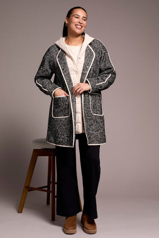 Herringbone Lightweight Fooler Coat-H charcoal
