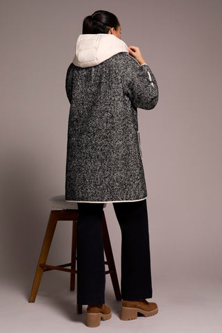 Herringbone Lightweight Fooler Coat-H charcoal