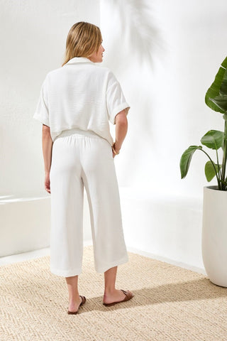 Lightweight Flowy Airflow Pants With Elastic Waist At Back-Oceanpearl