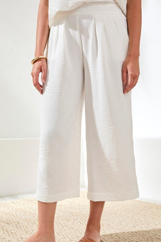 Lightweight Flowy Airflow Pants With Elastic Waist At Back-Oceanpearl