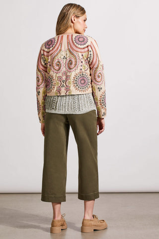 alt view 4 - LINED EMBROIDERED JACKET WITH CROPPED HEM-Ant.rose