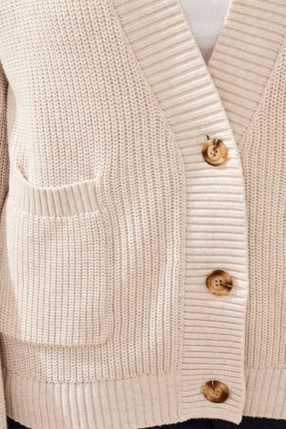 Long Sleeve Combed Cotton Cardigan-H canvas