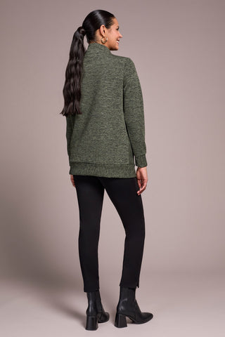 Long-Sleeve Tunic With Invisible Pockets-Chive