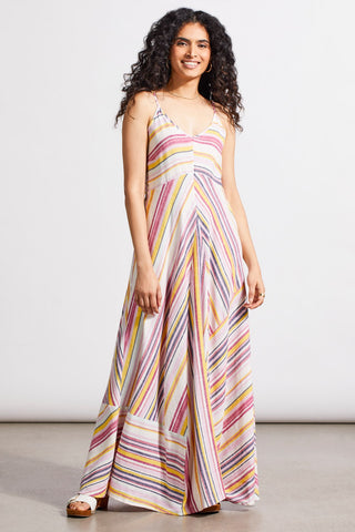 alt view 1 - MAXI DRESS WITH ASYMMETRICAL PANELS-Party punch