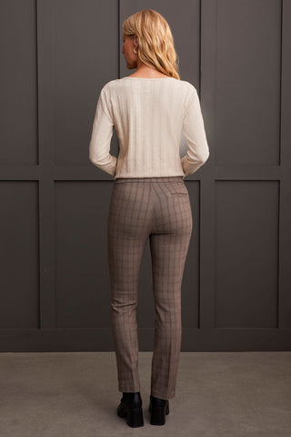 alt view 4 - MICRO FLARE PULL-ON PANT-Coffee