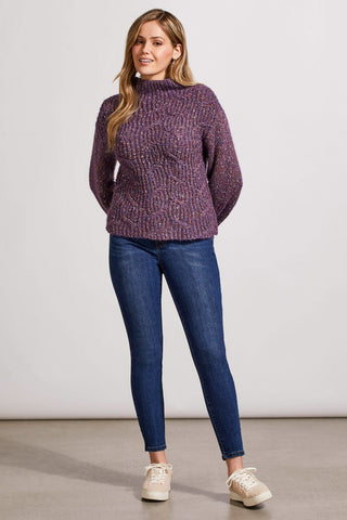 alt view 2 - OVERSIZED FUNNEL NECK SWEATER-Raisin