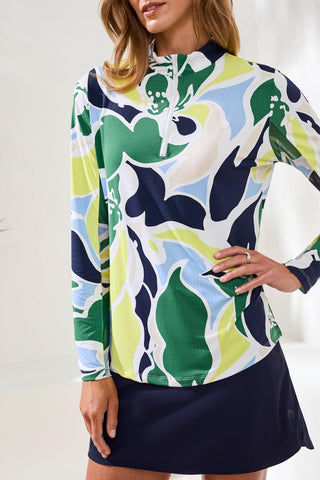 Performance Long Sleeve Top-Florallime