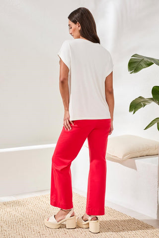 Haut En Jersey Doux À Manches Cap Avec Motif Placé En Application
-Perle de mer