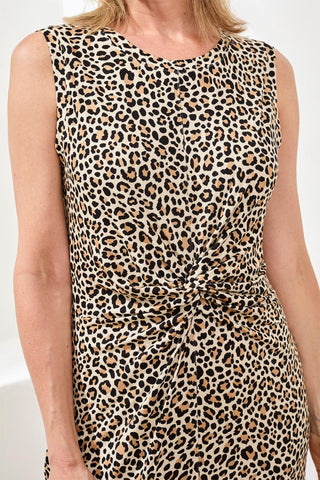 Robe En Jersey Sans Manches À Encolure En V Avec Nœud Sur Le Devant
-Sésame