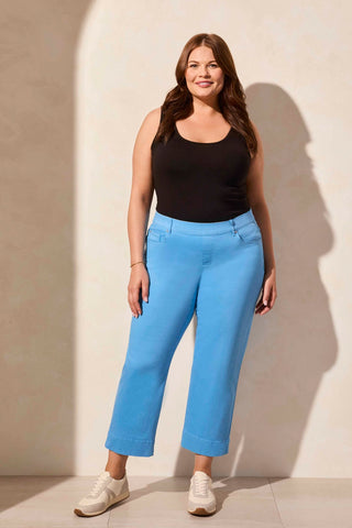 Pull-On Kick Flare Capri-Deep Sea