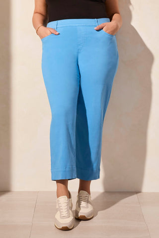 Pull-On Kick Flare Capri-Deep Sea