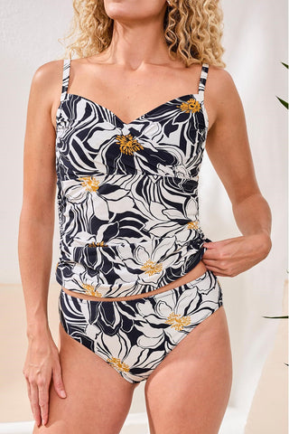 Bas De Bikini Réversible À Taille Haute-Abysse