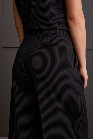 alt view 3 - SIGNATURE WAISTBAND PALAZZO TROUSER-Black