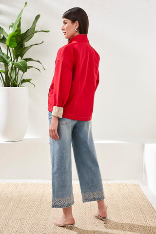 Veste Réversible À Fermeture Pression
-Sangria