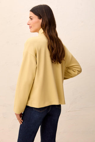 Soft-Touch Zip-Up Funnel Neck Utility Jacket-Ltpear
