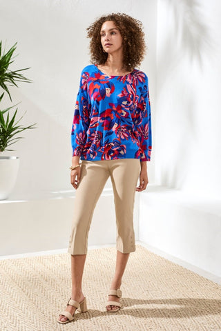 Soft Yarn Three-Quarter Sleeve Crewneck Sweater-Turkishsea