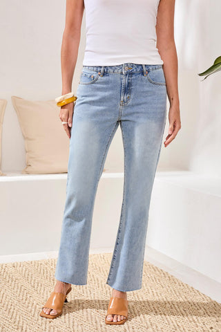 Sophia Curvy 90S Straight Leg Denim Jeans-Eastcoast