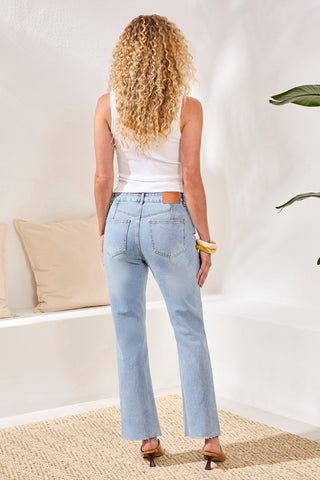 Sophia Curvy 90S Straight Leg Denim Jeans-Eastcoast