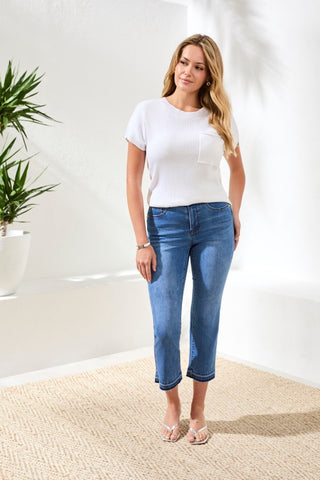 Sophia Curvy Micro Flare Jeans-Harbor