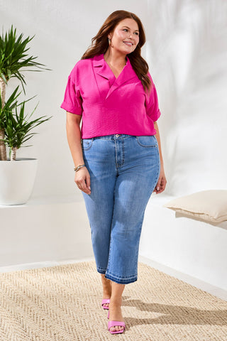 Sophia Curvy Micro Flare Jeans-Harbor