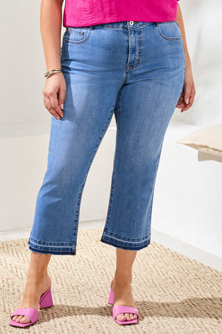 Sophia Curvy Micro Flare Jeans-Harbor