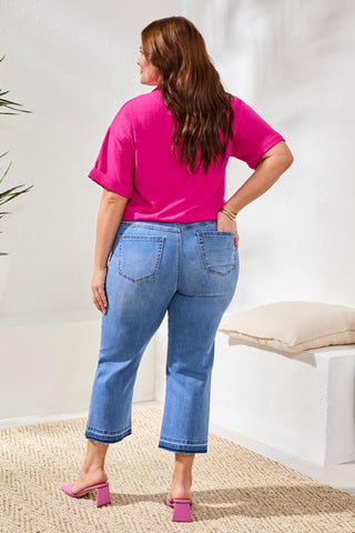 Sophia Curvy Micro Flare Jeans-Harbor