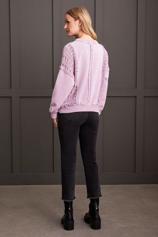 alt view 3 - STONEWASH MIX MEDIA RAGLAN PULLOVER-Lt. lavender blush