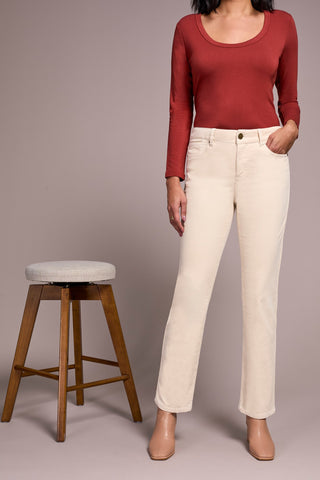 Straight Leg Stretch Corduroy Pant-Moonstone