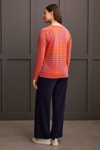 alt view 3 - STRIPED CREW NECK RAGLAN TOP-Grenadine