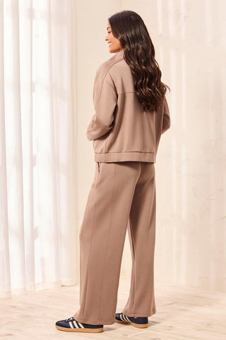 TECHNO LUX Knit Pull-On Wide Leg Joggers-Fossil