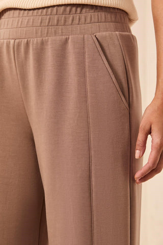 TECHNO LUX Knit Pull-On Wide Leg Joggers-Fossil