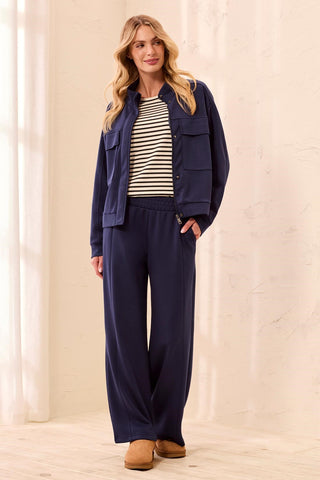 TECHNO LUX Sucba Knit Pull-On Wide Leg Joggers-Jet blue