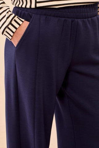 TECHNO LUX Sucba Knit Pull-On Wide Leg Joggers-Jet blue