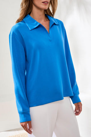 Techno Lux Scuba Johnny Collar Top-Royal