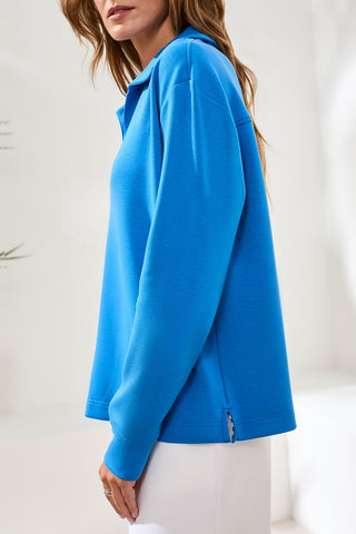 Techno Lux Scuba Johnny Collar Top-Royal